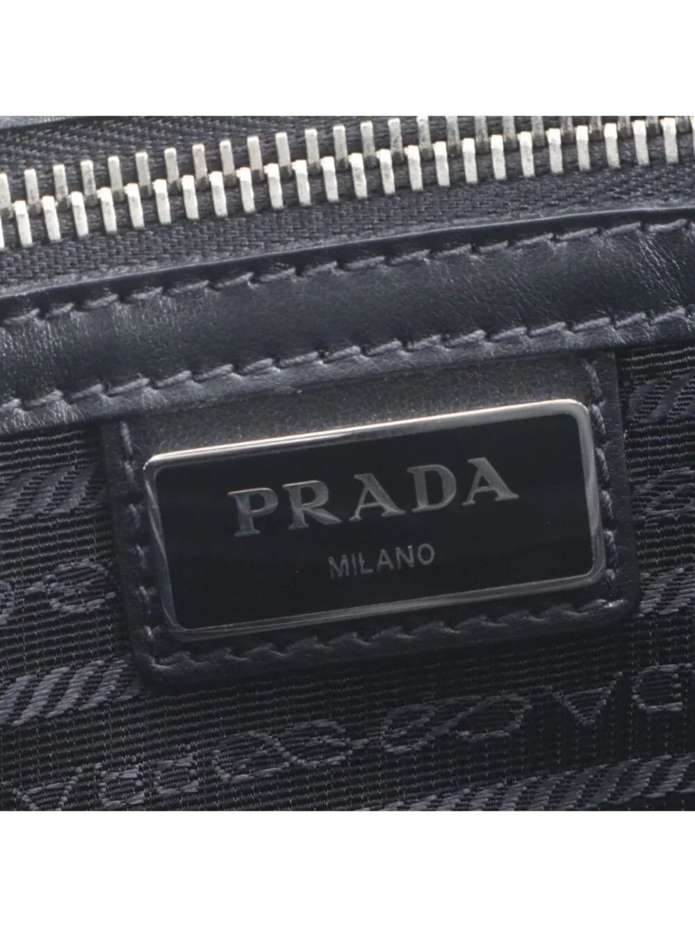 Prada Included Saffiano Leather Clutch Pouch Black